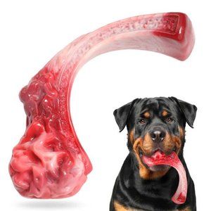 Dog Chew Toy Simulation  Steak Shape Beef Flavor Nylon Indestructible Dog Bone